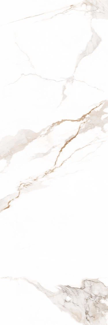 Encimera de mármol blanco y dorado